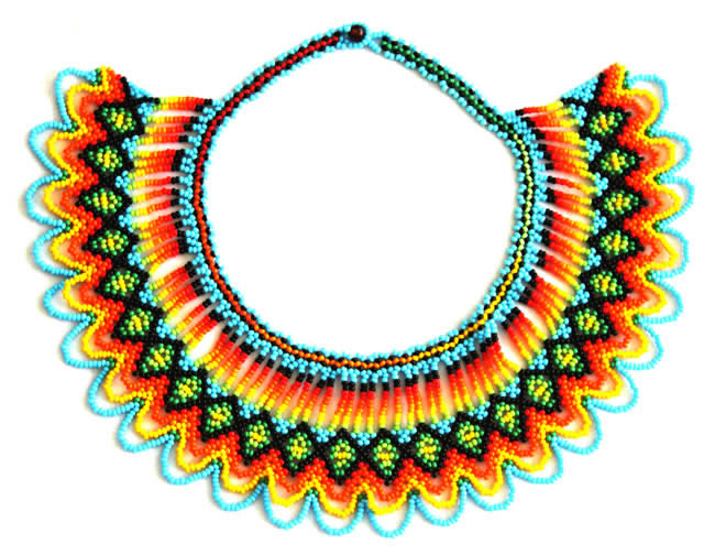 Collares Embera en Chakiras de colores - Collar Pectoral con Chaquiras