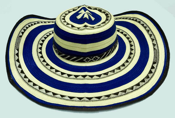 Sombrero Vueltiao 21 vueltas azul