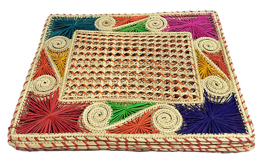 Bolsos y Carteras hechas en Palma de Iraca - Juego individual rectangular Caracol
