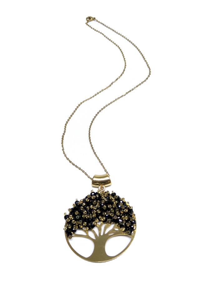 Colombian Fine Bijourie in stones - Black Tree Necklace