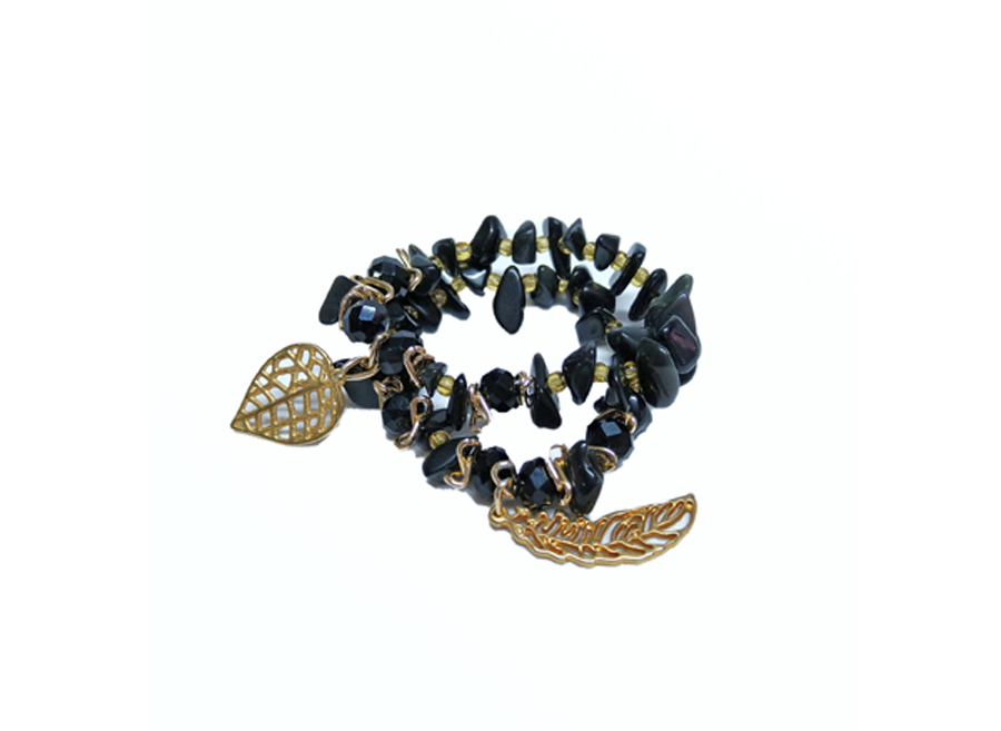 Colombian Bijouterie and Bracelets - Set of Black Bracelets