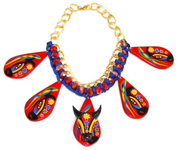 Necklaces of Barranquilla Carnival - Necklaces of Barranquilla Carnival - Carnival Torito Murano Necklace