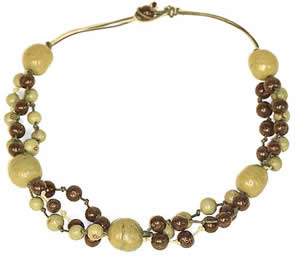 Exotic Bijouterie in Tagua and Bombona seeds - Necklace in Asahi & Bombona
