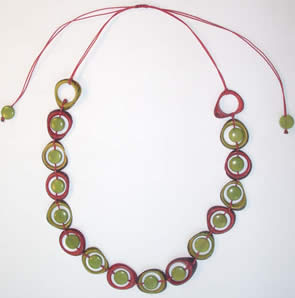 Exotic Bijouterie in Tagua and Bombona seeds - Necklace in Tagua