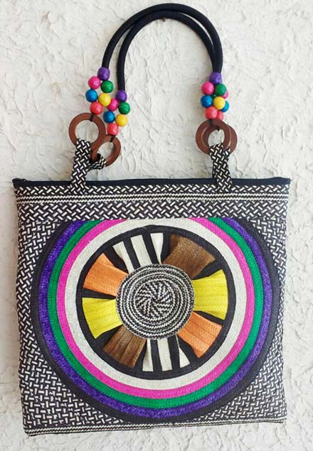 Cana Flecha handmade Purses - Colored Caña Flecha straw Purse