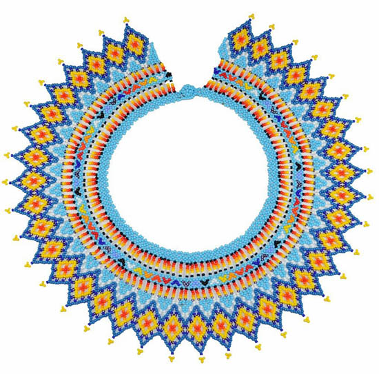 Collares Embera en Chakiras de colores - Collar Corona de Sol