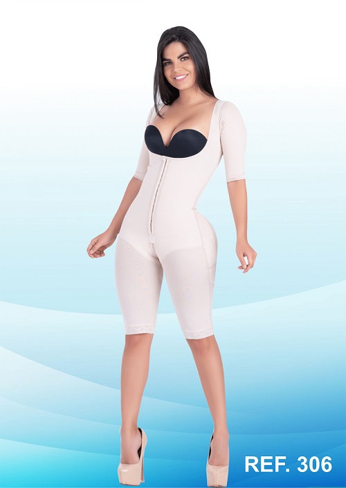 Colombian Body Shapers and Compression Garments - Postsurgical long Girdle witth sleeves