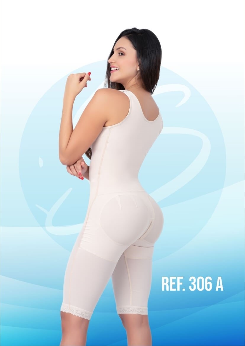 Colombian Body Shapers and Compression Garments - Long Postsurgical Girdle with wide straps