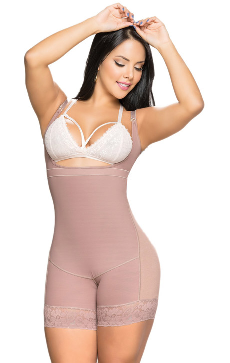Salome Colombian Fajas Light line - Salome Low compression Short Girdle high back open bust