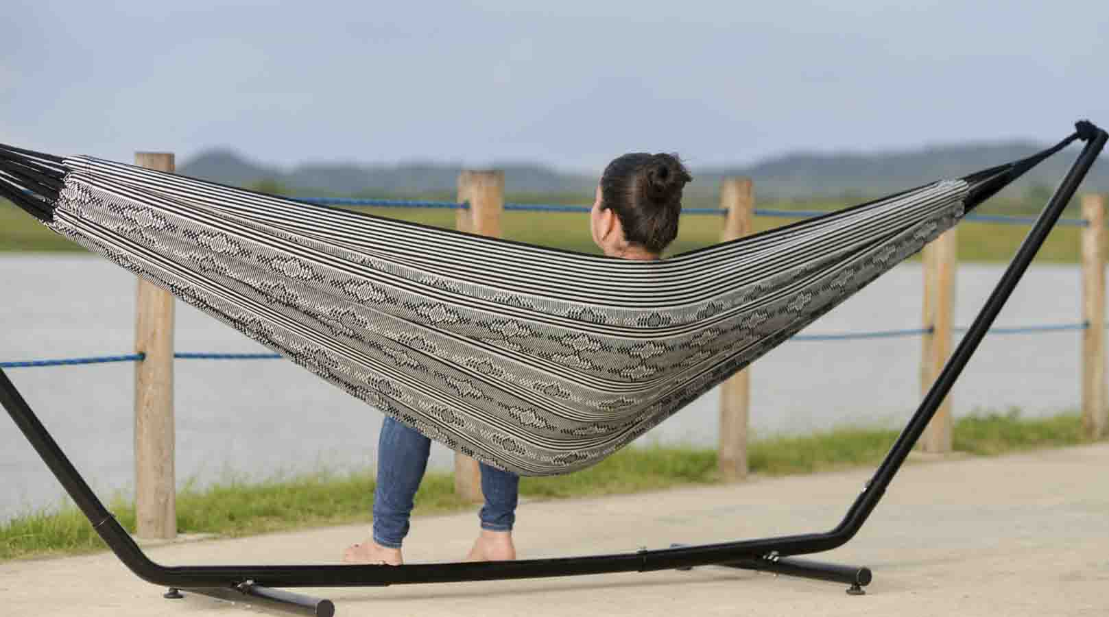 Typical Colombian Hammocks - Black and Rays Typical Hammock
