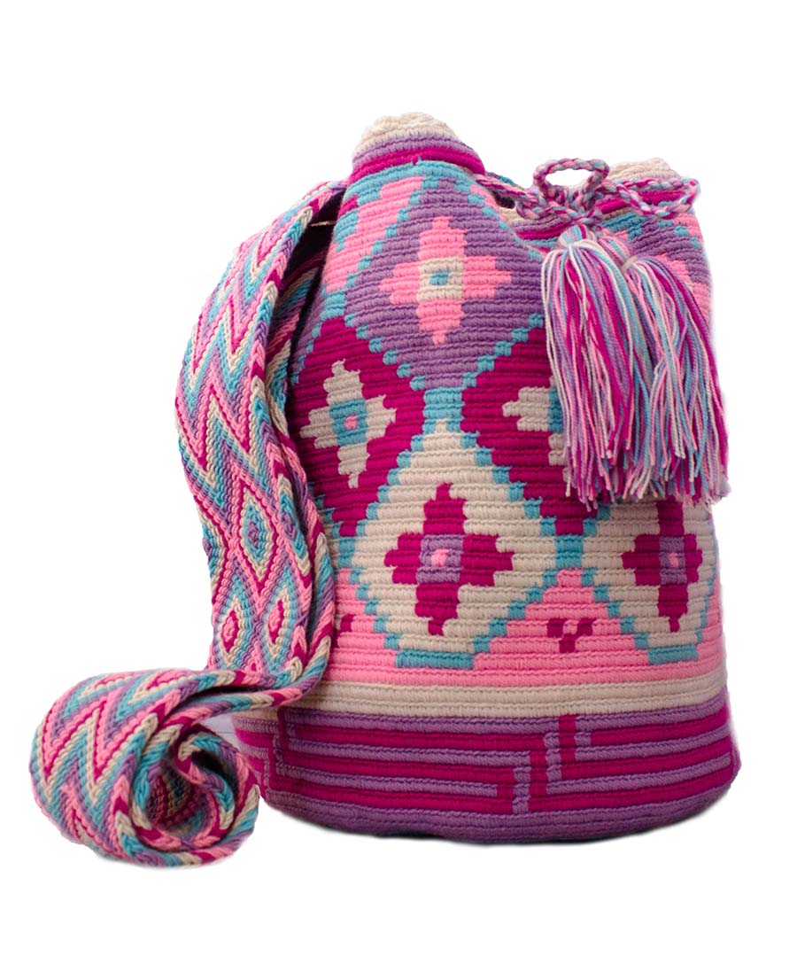 Colombian Wayuu Mochila Bags - Pink Wayuu Mochila Bag