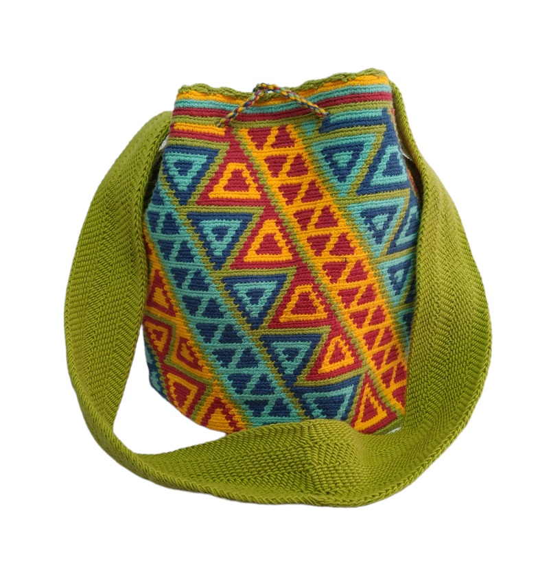 Colombian Wayuu Mochila Bags - Wayuu Handbag Mochila triangles design