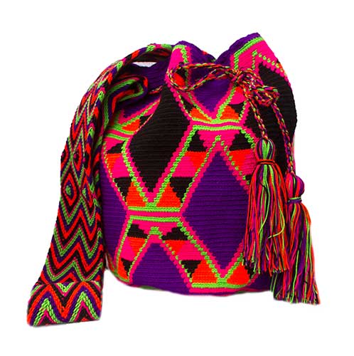 Colombian Wayuu Mochila Bags Online sale - Purple Wayuu Mochila Bag