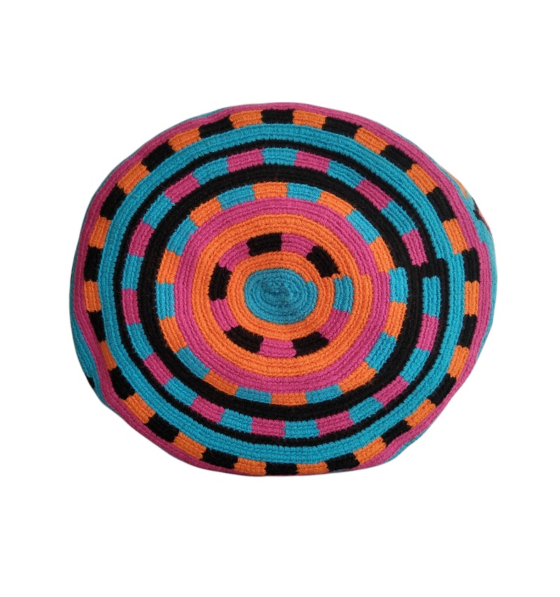 Colombian Wayuu Mochila Bags - Wayuu Mochila Bag with premium strap triangles patterns