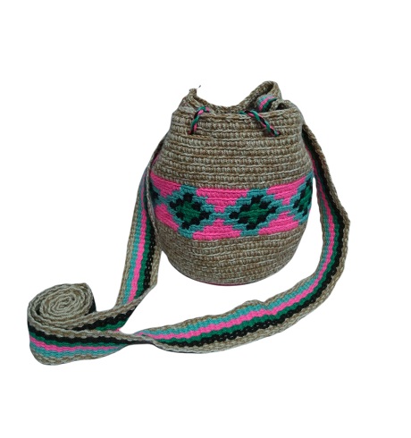 Colombian Wayuu Mochila Bags Online sale - Wayuu Mini Bag Rhombuses
