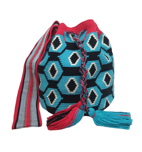 Mochilas Wayuu de La Guajira colombiana - Mochila Wayuu diseño ojos