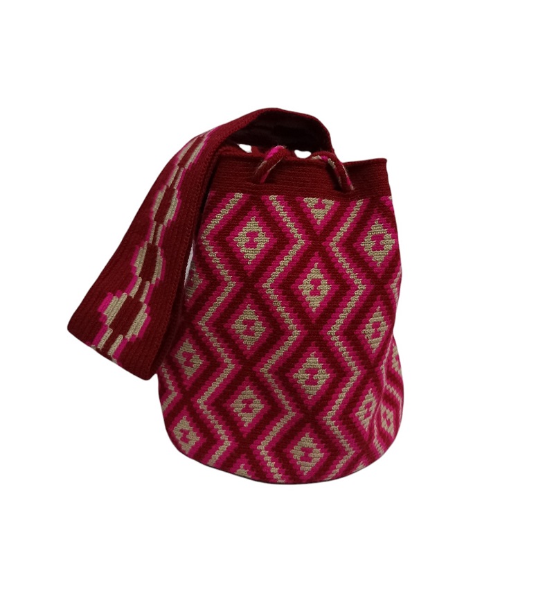 Colombian Wayuu Mochila Bags - Small Wayuu bag short strap