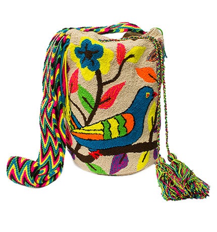 Colombian Wayuu Mochila Bags - Bird Tapestry Wayuu Mochila Bag