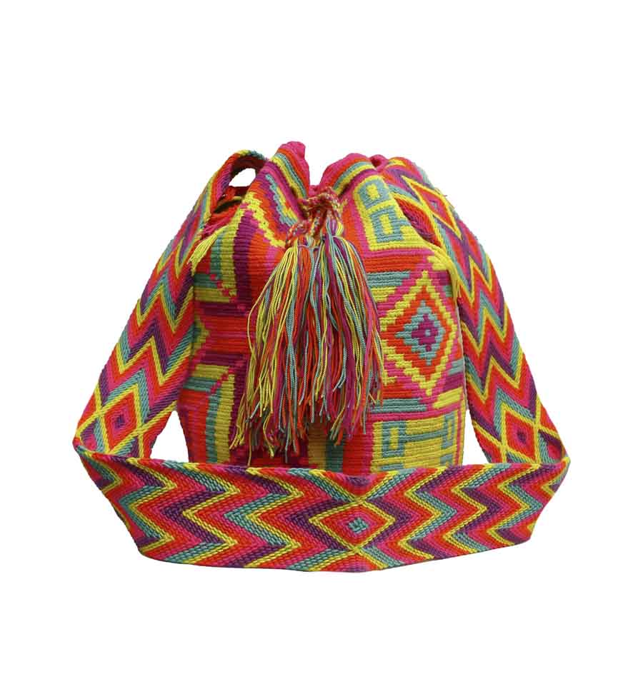 Colombian Wayuu Mochila Bags - Mochila Wayuu Bag in bright tones