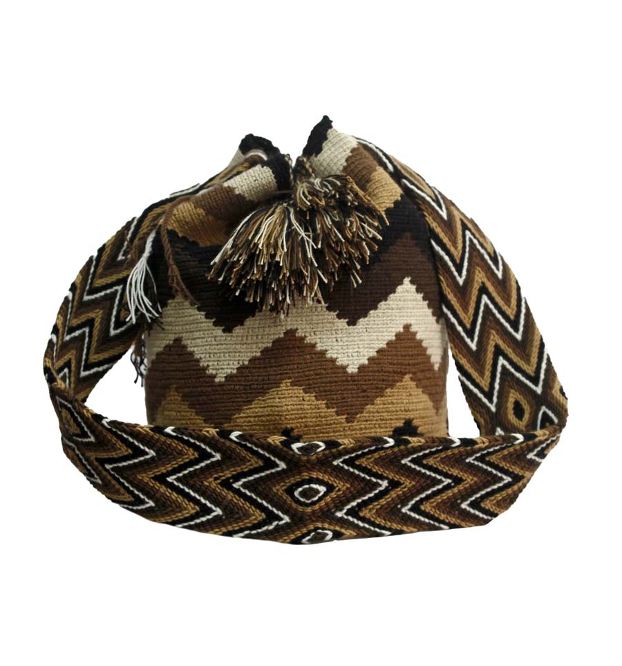 Colombian Wayuu Mochila Bags Online sale - Wayuu Mochila Bag earth tones