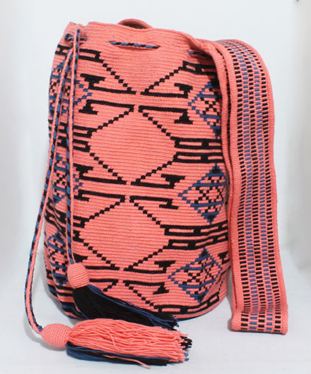 Colombian Wayuu Mochila Bags Online sale - Pink Wayuu Mochila Bag