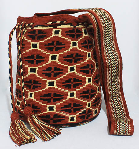 Colombian Wayuu Mochila Bags Online sale - Brown Wayuu Mochila