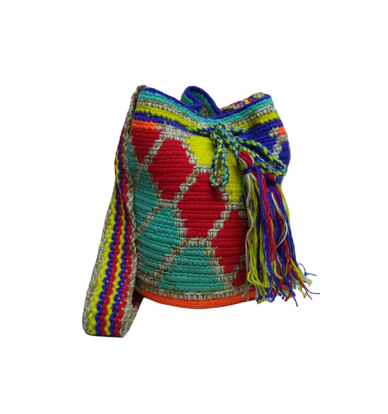 Mochilas Wayuu de La Guajira colombiana - Mochila Wayuu pequeña rombos