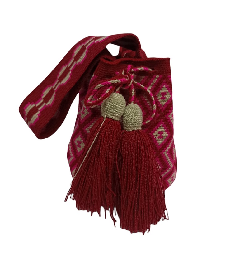 Colombian Wayuu Mochila Bags - Small Wayuu bag short strap