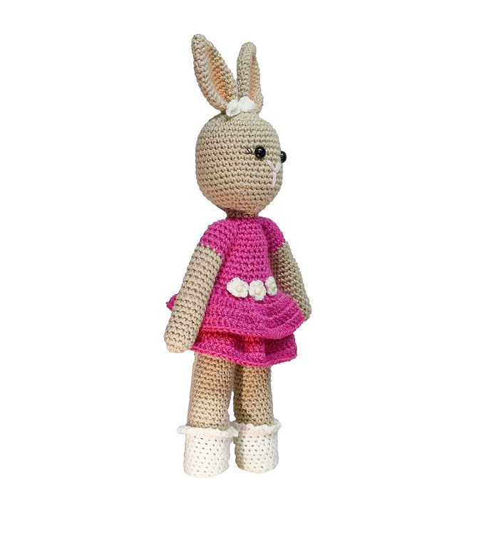Amigurumi Dolls and Animals - Amigurumi Bunny pink dress