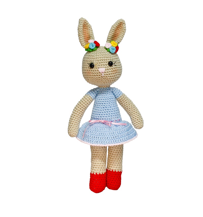 Amigurumi Dolls and Animals - Amigurumi Bunny blue dress