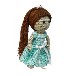 Muñeca Amigurumi vestido azul 2 amigurumi doll bluedress 3