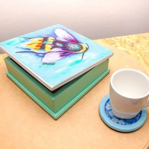 Cofre hecho en madera MDF diseño abeja 4 cofre hecho en madera mdf