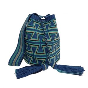 Mochila Wayuu colombiana colores verde y azul aguamarina 2 colombian wayuu mochilas online sale big wayuu mochila cafe baes