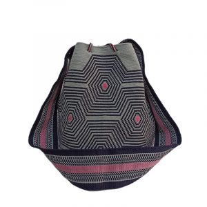 Mochila Wayuu Guajira Gris un hilo 4 mochila bolso wayuu un hilo gris