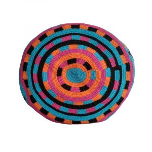 Mochila Wayuu fina color azul diseño triángulos 4 mochila wayuu guajira bag azul morado fondo