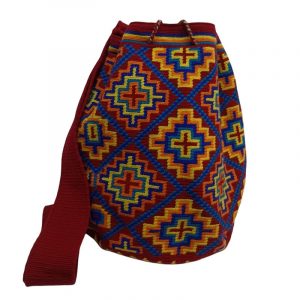 Mochila Wayuu grande roja un hilo 2 wayuu mochila bag one thread red guajira