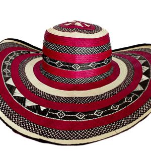 Sombrero vueltiao colombiano colores rojo, negro y crudo 3 sombrero vueltiao colombiano rojo 23 vueltas