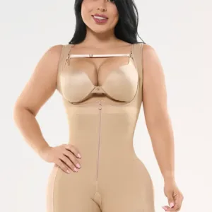 Faja Salomé 0233-C manga sisa short cola en franela 1 Faja Postoperatoria Salomé 233-c Compresión media y levanta glúteos