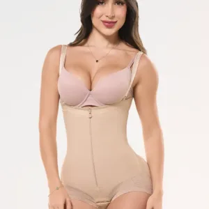 FAJA SALOME 0412 BODY CACHETERO STRAPLESS CON ENCAJE SILICONADO 3 Body Faja Cachetero Strapless y siliconado antideslizante | Salome 412