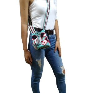 Mochila Wayuu mini un hilo rombos Aguamarina 3 mochila wayuu mini aguamarina modelo