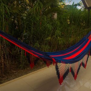 Hamaca tipo Chinchorro azul y rojo 2 hammock chichorro color blue red