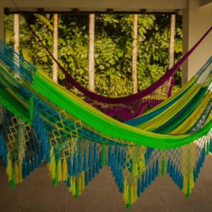 Hamaca tipo Chinchorro amarillo, verde y azul 2 hammock chichorro colores yellow green blue