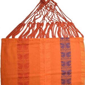 Hamaca tradicional Macondo naranja 2 hamaca metalissa naranja detalle2