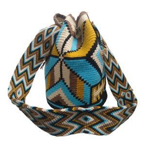 Wayuu Bag colors Blue and Earth tones