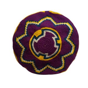 Mochila Wayuu colores morado y amarillo 2 mochila wayuu bag guajira fondo