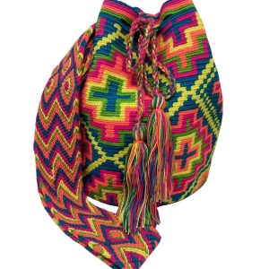 Mochila Wayuu colombiana colores neon 2 1