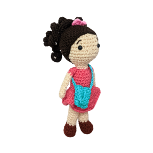 Muñeca Amigurumi vestido rosado 2 12