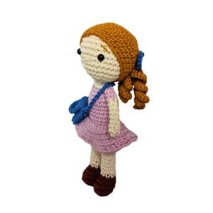 Muñeca Amigurumi vestido púrpura 2 14