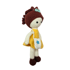 Muñeca Amigurumi vestido amarillo 2 6