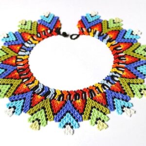 Collar Embera Okama Hojas verdes 2 Collar Embera Okama